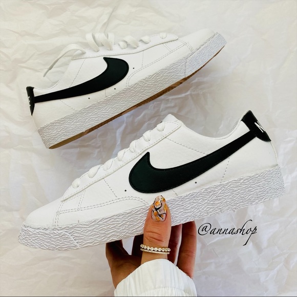 Nike Shoes - New Nike blazer low black swoosh sneakers shoes